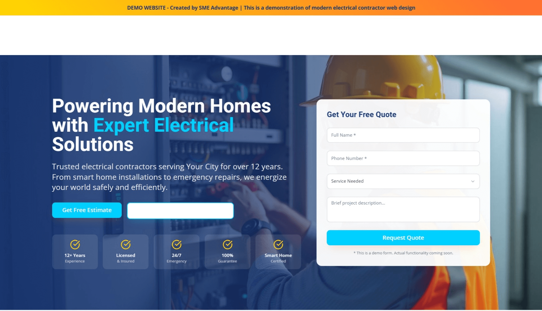 Electrician Demo screenshot